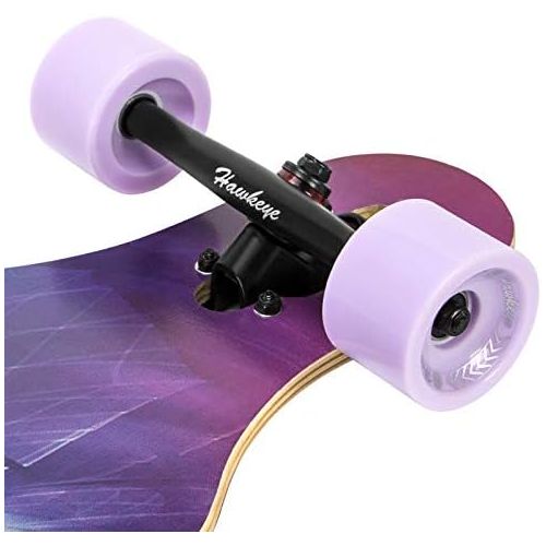 Hawkeye 41 inch Freeride Longboard 8 Layer Canadian Maple Wood Skateboard Complete Cruiser, Cruiser for Cruising, Carving, Freestyle and Downhill
