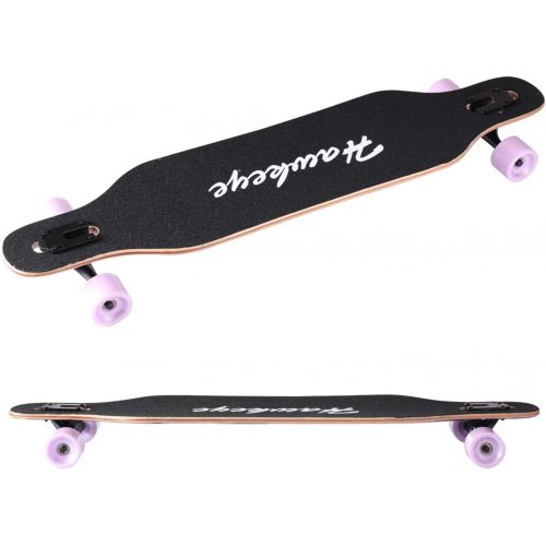  Hawkeye 41 inch Freeride Longboard 8 Layer Canadian Maple Wood Skateboard Complete Cruiser, Cruiser for Cruising, Carving, Freestyle and Downhill