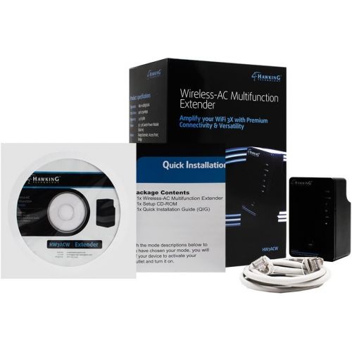  Hawking Technology Wireless-AC Multifunction Range Extender, Access Point, Bridge - Wall Plug (HW7ACW)