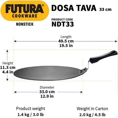  [아마존베스트]Hawkins/Futura Nonstick Tava/Griddle, 0, Gray