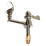 Haws 5054LF Polished Chrome-Plated Brass Deck Mounted Drinking Faucet with Automatic Stream Regulation and Lever Handle