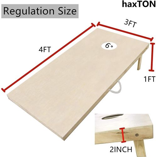  [아마존 핫딜] HaxTON haxTON Cornhole Game Premium Cornhole Sets American MDF 3×2/Wood4×2 Cornhole Game Sets for Kids & Adult with 8 Bean Bags and 2 Cornhole Boards (Regulation and Tailgate Size)