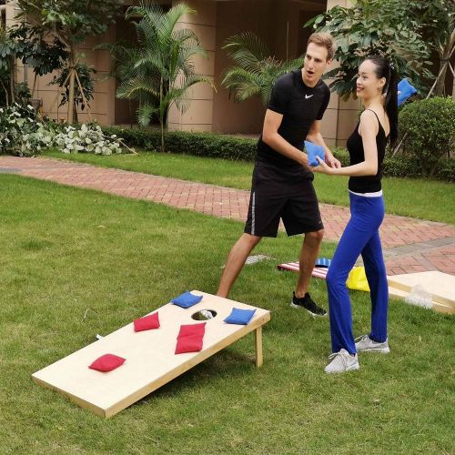  [아마존 핫딜] HaxTON haxTON Cornhole Game Premium Cornhole Sets American MDF 3×2/Wood4×2 Cornhole Game Sets for Kids & Adult with 8 Bean Bags and 2 Cornhole Boards (Regulation and Tailgate Size)