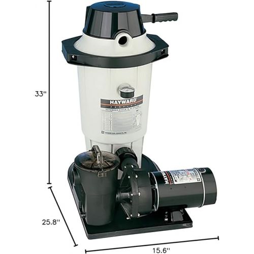  Hayward W3EC50C93S Perflex1.5 HP Diatomaceous Earth Filter Pump System for Above-Ground Pools