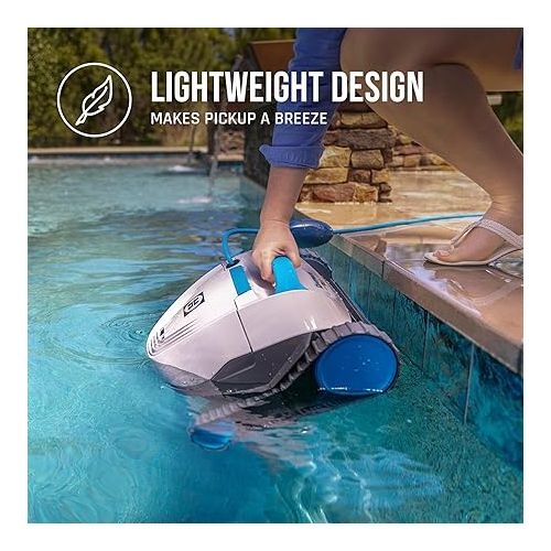  Hayward The Pool Cleaner R110 Robotic Cleaner (2024 New) - Top Loading Easy Clean Basket, Smart Navigation, Programmable Timer, Fine/Ultra Fine Filters for In-Ground and Above Ground Pools up to 33ft