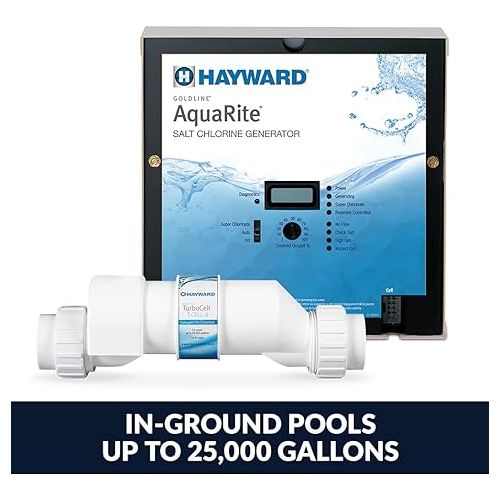  Hayward W3AQR9 AquaRite Salt Chlorination System for In-Ground Pools up to 25,000 Gallons