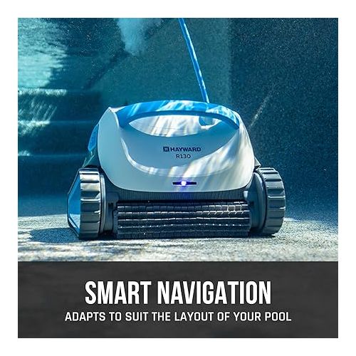  Hayward The Pool Cleaner R130 Robotic Cleaner (2024 New) Dual Scrubbing Brushes, Tangle-Free Cable, Top Load Easy Clean Basket, Smart Navigation, Fine/Ultra Fine Filters for In-Ground Pools up to 50ft