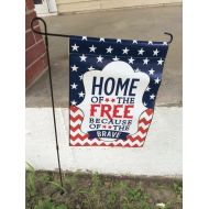 HazelEyeCreations American Garden Flag - Home of the Free Garden Flag