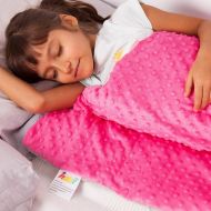 Hazli Calming Weighted Blanket for Kids - Children Heavy Blanket for Sleeping with Minky Cover - Kid Comfort Sensory Blankets Premium Quality for Boys and Girls (Pink, 5 Lbs 36 x 48)