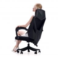 Hbada Ergonpomic High-Back Mesh Home Office Desk Chair Gaming Chair with Reclined Integrated Backrest, Black