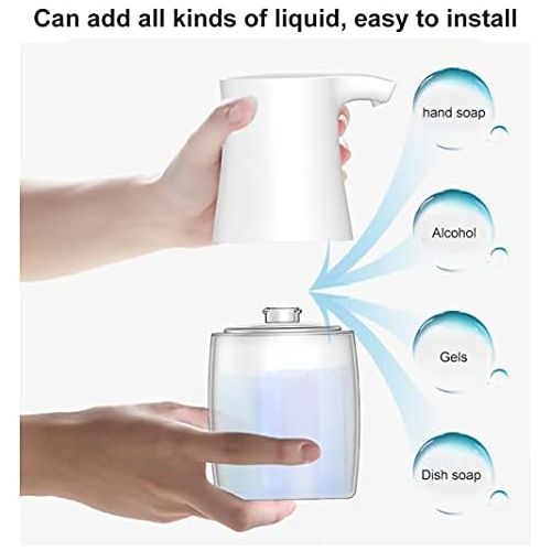  Hbcz Intelligent Alcohol Dispenser, Automatic Sensor Soap Liquid Handwasher, Non-Contact Sensor Alcohol Manual Sterilizer, Washing Machine Sprayer (500Ml)