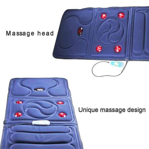  Hcwlxjy Massage Mattress Multifunction Electric Infrared Heated Pad Massage Cushion Full Body Home Collapsible Massager Mat Therapy Heating Pad,Relieve Neck,Blue,168cmx58cm