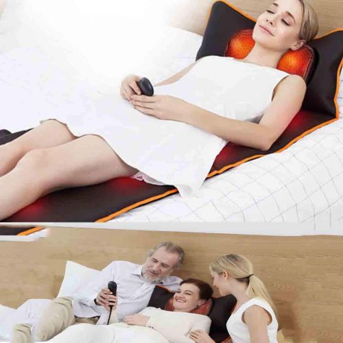  Hcwlxjy Massagers Full Body Massager Mat Mattress with Heat Multi-Function Fixed Point Positioning Vibration Electric Household for Upper/Lower Back Lumbar Leg Pain Relief Pinpoint Massage