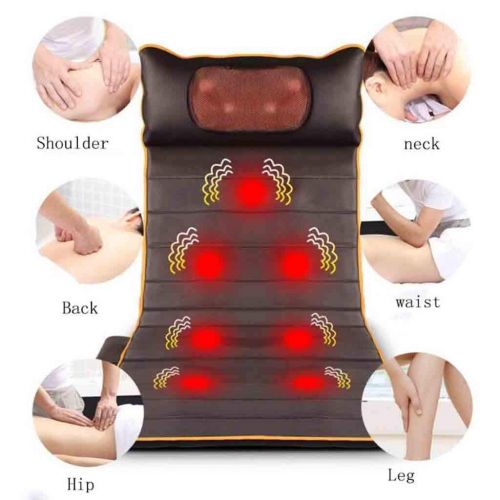  Hcwlxjy Massagers Full Body Massager Mat Mattress with Heat Multi-Function Fixed Point Positioning Vibration Electric Household for Upper/Lower Back Lumbar Leg Pain Relief Pinpoint Massage