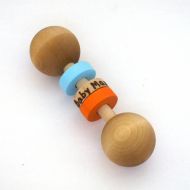 Hcwoodcraft Baby Rattle - Personalized Baby Toy - Wooden Rattle - Waldorf - Teething Toy