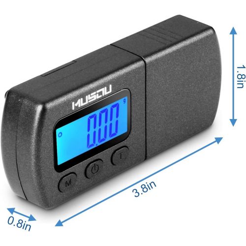  Musou Digital Turntable Stylus Force Scale Gauge 0.01g Blue LCD Backlight,Tracking Force Pressure Gauge/Scale for Tonearm Phono Cartridge