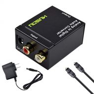 [아마존베스트]Musou RCA Analog to Digital Optical Toslink Coaxial Audio Converter Adapter with Optical Cable Power Adapter