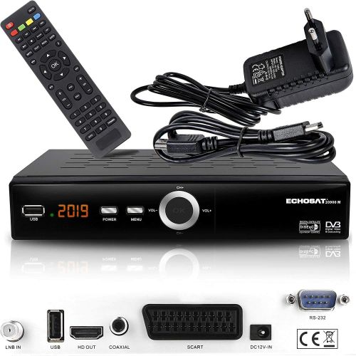  hd line Echosat 20900 Digital Satellite Receiver (HDTV, DVB S/S2, HDMI, SCART, 2x USB 2.0, Full hd 1080p) [Pre programmed for Astra Hotbird Tuerksat]