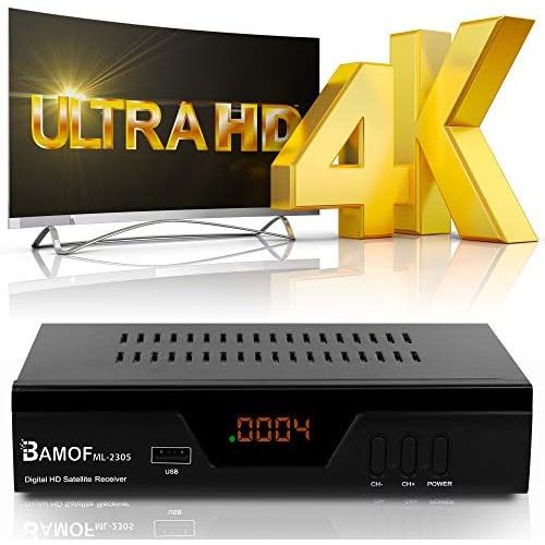  hd line Bamof 2305 Digital Satellite Satellite Receiver (HDTV, DVB S/S2, HDMI, SCART, 2x USB 2.0, Full hd 1080p) [Pre programmed for Astra Hotbird Tuerksat] [Energy Class A++]