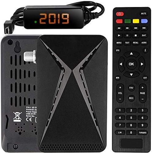  Hd-line Echosat OM 26100 Mini Satellite Receiver DVB S/S2 Satellite Receiver Full HD 1080 P HDMI 2 x USB 2.0 HDTV [Digital Satellite Receiver] Astra Hotbird Tuerksat Black