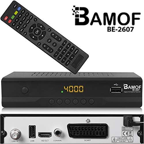  Hd-line Bamof BE 2607 Digital Satellite Satellite Receiver (HDTV, DVB S/S2, HDMI, SCART, 2x USB 2.0, Full HD 1080p) [Pre programmed for Astra Hotbird Tuerksat] [Energy Class A++]