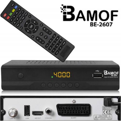  Hd-line Bamof BE 2607 Digital Satellite Satellite Receiver (HDTV, DVB S/S2, HDMI, SCART, 2x USB 2.0, Full HD 1080p) [Pre programmed for Astra Hotbird Tuerksat] [Energy Class A++]