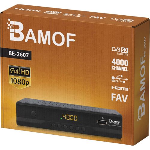  Hd-line Bamof BE 2607 Digital Satellite Satellite Receiver (HDTV, DVB S/S2, HDMI, SCART, 2x USB 2.0, Full HD 1080p) [Pre programmed for Astra Hotbird Tuerksat] [Energy Class A++]