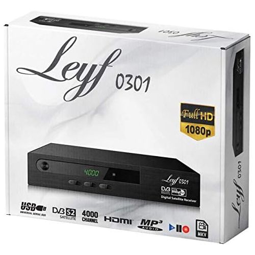  Hd-line Leyf Satellite Receiver PVR Recording Function Digital Satellite Receiver (HDTV, DVB S /DVB S2, HDMI, SCART, 2x USB, Full HD 1080p) [Pre Programmed for Astra, Hotbird and Tuerksat]