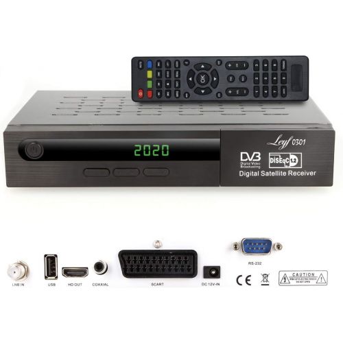  Hd-line Leyf Satellite Receiver PVR Recording Function Digital Satellite Receiver (HDTV, DVB S /DVB S2, HDMI, SCART, 2x USB, Full HD 1080p) [Pre Programmed for Astra, Hotbird and Tuerksat]