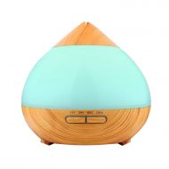 HeXL HEXL Humidifier Diffuser Aromatherapy Machine, Wood Grain Colorful Led Bedroom, Living Room, Toilet Nebulizer (Color : B)