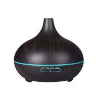 HeXL HEXL Humidifier Wood-Grain Aromatherapy Machine Essential Oil Diffuser Air Nebulizer 300ml (Color : A)