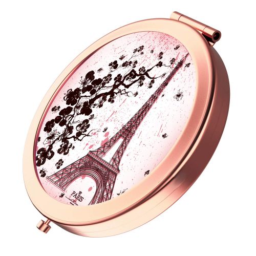  HeaLife Paris Eiffel Tower Compact Mirror Rose Gold Travle Makeup Mirror [New Version] Double Sides...