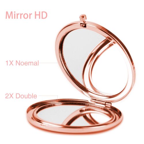  HeaLife Paris Eiffel Tower Compact Mirror Rose Gold Travle Makeup Mirror [New Version] Double Sides...