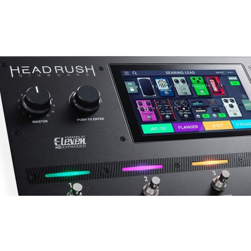  HeadRush Gigboard | Ultra-Portable Guitar FX and Amp Modelling Processor With Eleven HD Expanded DSP Software, 7-Inch Touchscreen, Built in Looper, IR Support and USB Audio Connect