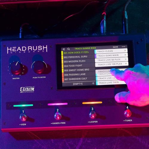  HeadRush Gigboard | Ultra-Portable Guitar FX and Amp Modelling Processor With Eleven HD Expanded DSP Software, 7-Inch Touchscreen, Built in Looper, IR Support and USB Audio Connect