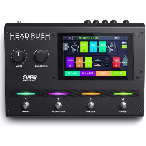  HeadRush Gigboard | Ultra-Portable Guitar FX and Amp Modelling Processor With Eleven HD Expanded DSP Software, 7-Inch Touchscreen, Built in Looper, IR Support and USB Audio Connect