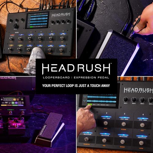  HeadRush Looperboard and Expression Pedal Bundle ? Looper for Electric Guitar, Bass and Vocalists with 7-Inch Touchscreen and Expression Pedal