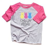 Heads up shirt designs Kids Easter Shirt Girl or Boy - Chillin With My Peeps Raglan Toddler Tshirt - Baby Siblings