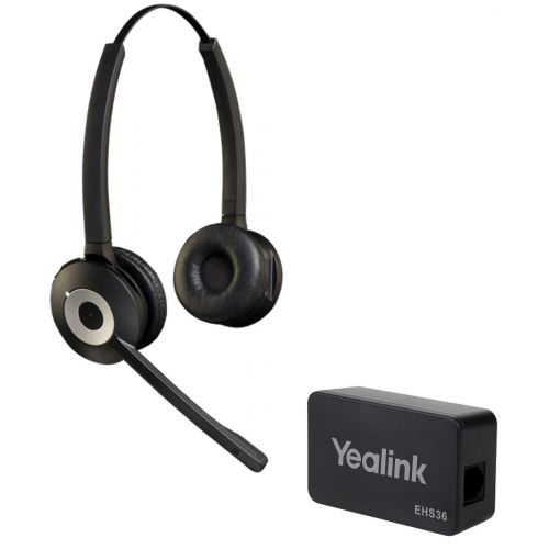  Global Teck Worldwide Yealink Phone Compatible Wireless Headset | Yealink Phones: T48G, T46G, T42G, T41P, T38G, T28P, T26P | Includes Yeaklink Wireless Headset Adapter and Bonus Ear Pads | Jabra PRO 920