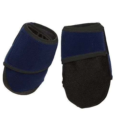  Healers Medical Dog Boots and Gauze Bandages, Box Set of 2 Boots with 2 Gauze Pads, Blue