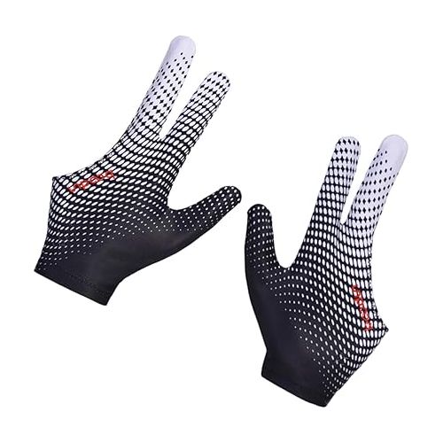  Healifty 2 pcs 3 Baseball Gloves Sport Accessories Gloves for Working Out Billiard Shooters Glove Billiard Glove