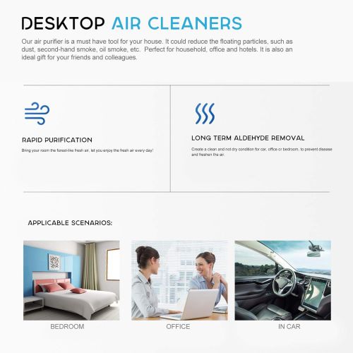  Healifty Mini Air Cleaner Quiet Air Purifier Electric Closet Purifier Portable Shoe Cabinet Pet House Purifier for Home Office