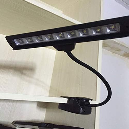  [아마존베스트]Healifty Music Stand Lights Clip on Book Lights 9 LED Lights Piano Reading Lamp USB Desk Orchestra Lamp for School Office Dorm (Without Battery Black)