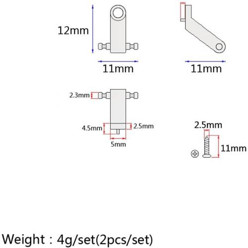  [아마존베스트]Healifty Pair of Guitar String Guide with Screws Copper Roller String Trees String Retainer for Electric Guitar Musical Instrument Parts Replacement