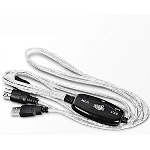  [아마존베스트]Healifty MIDI Cable USB Music Processing Cable Connection Cable PC Keyboard Adapter Cable for PC Laptop