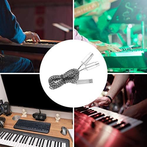  [아마존베스트]Healifty Havit 5 Pin MIDI to USB Cable USB MIDI Interface In Out to USB Converter MIDI Adapter with Piano Keyboard to PC Mac Laptop