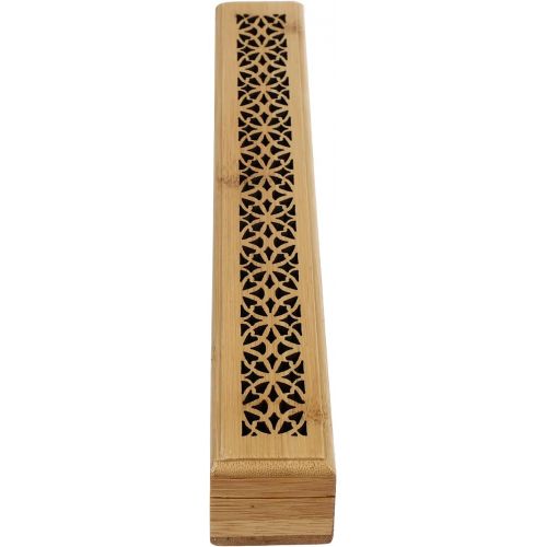  인센스스틱 Healifty Wooden Coffin Incense Burner Vintage Hollow Incense Holder Sandalwood Incense Stick Cones Box for Aromatherapy