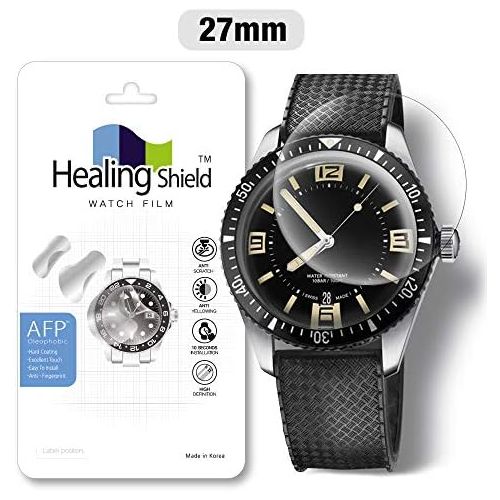  Smartwatch Screen Protector Film 27mm for Healing Shield AFP Flat Wrist Watch Analog Watch Glass Screen Protection Film (27mm) [3PACK]