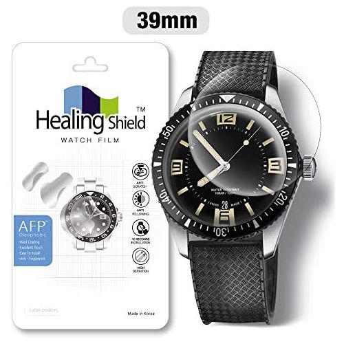  Smartwatch Screen Protector Film 39mm for Healing Shield AFP Flat Wrist Watch Analog Watch Glass Screen Protection Film (39mm) [3PACK]
