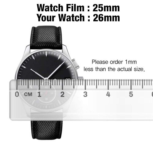  Smartwatch Screen Protector Film 25mm for Healing Shield AFP Flat Wrist Watch Analog Watch Glass Screen Protection Film (25mm) [3PACK]